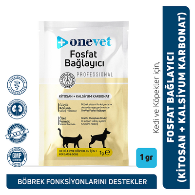 OneVet Fosfat Bağlayıcı Şase Kedi ve Köpekler İçin Böbrek Sağlığı Destekleyici Toz