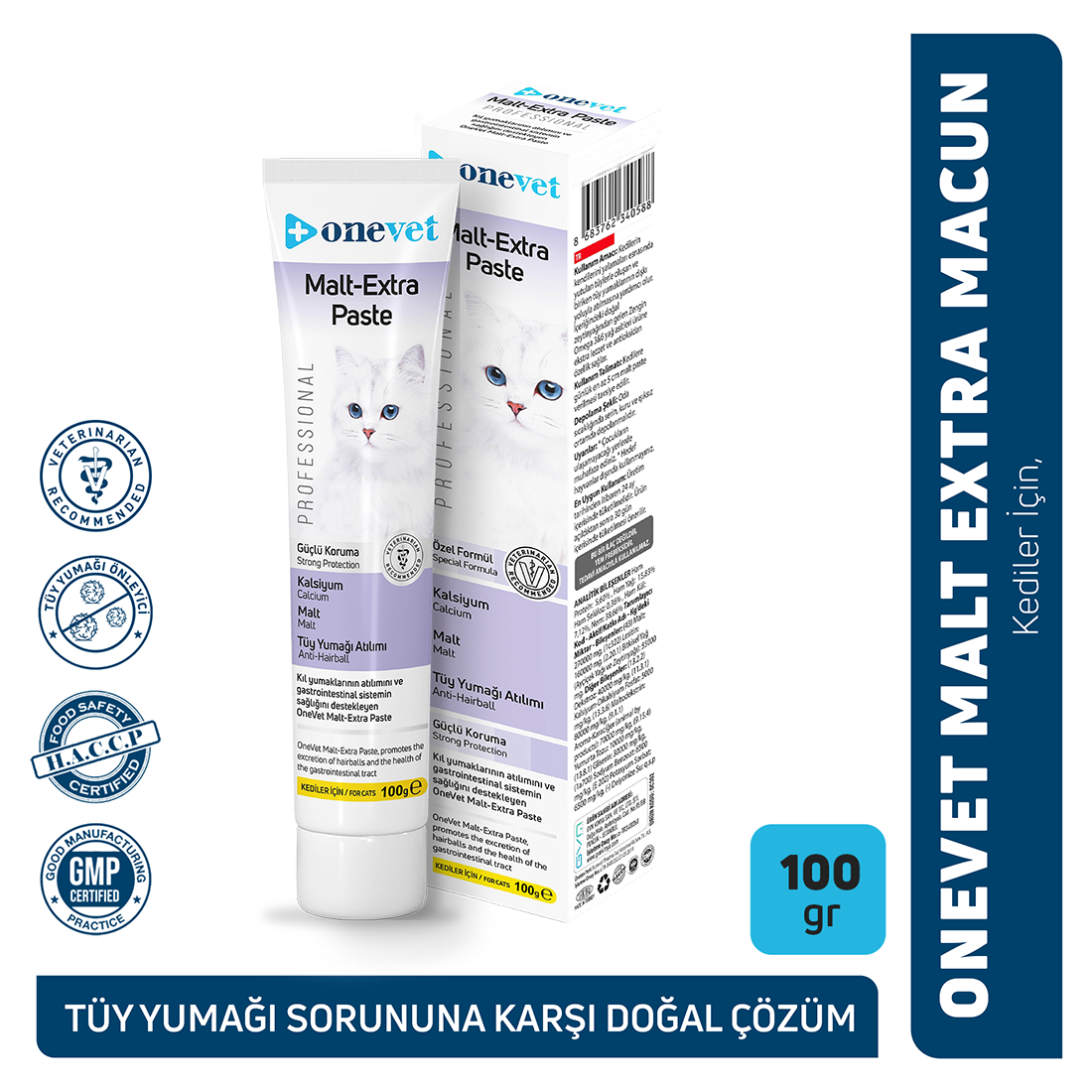 OneVet Malt Extra Paste Tüy Yumağı Önleyici Kedi Maltı