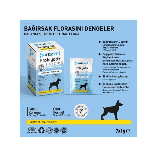 Sindirim ve Bağışıklık Güçlendirici Köpekler için Probiyotik Saşe