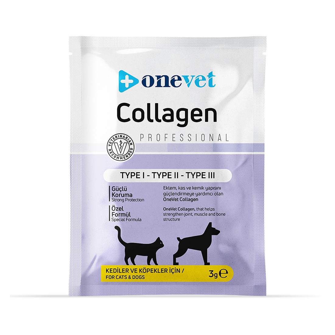 OneVet Collagen Kedi ve Köpekler için Eklem ve Kas Destekleyici Kolajen Saşe