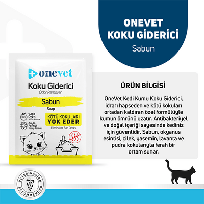 OneVet Kedi Koku Giderici Sabun Kokulu 15 x 25 gr