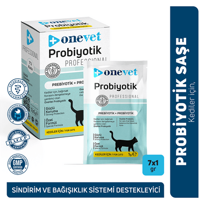 OneVet Sindirim ve Bağışıklık Güçlendirici Kediler için Probiyotik Saşe