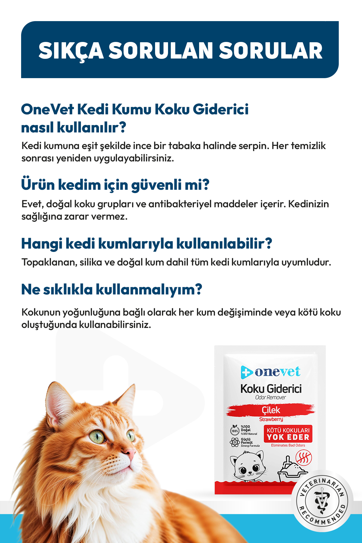 OneVet Kedi Kumu Koku Giderici