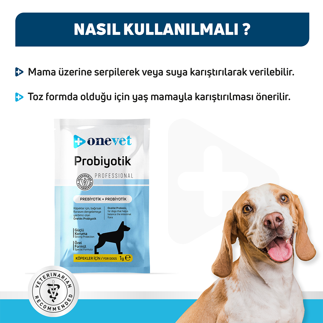 OneVet Sindirim ve Bağışıklık Güçlendirici Köpekler için Probiyotik Saşe