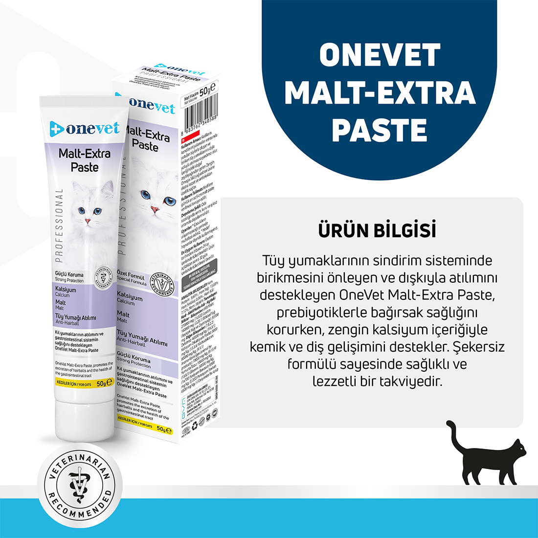 OneVet Malt Extra Paste Tüy Yumağı Önleyici Kedi Maltı