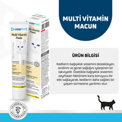 OneVet Multi Vitamin Paste Bağışıklık Destekleyici Kedi Maltı 100 Gr