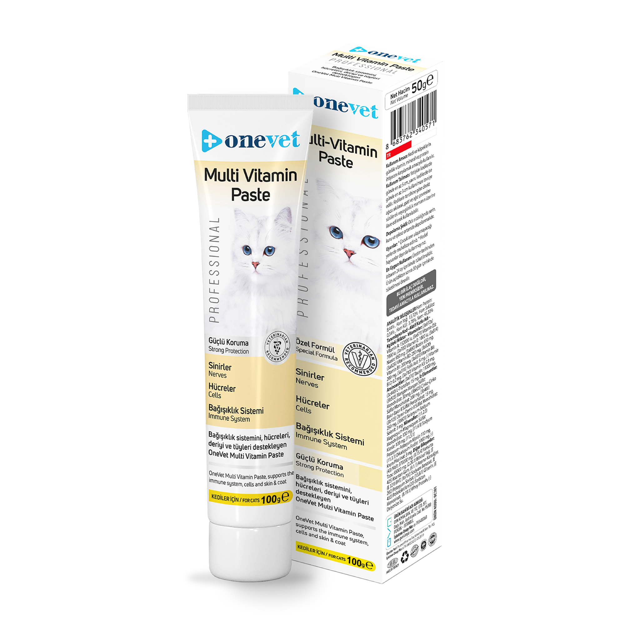 OneVet Multi Vitamin Paste Bağışıklık Destekleyici Kedi Maltı 100 Gr