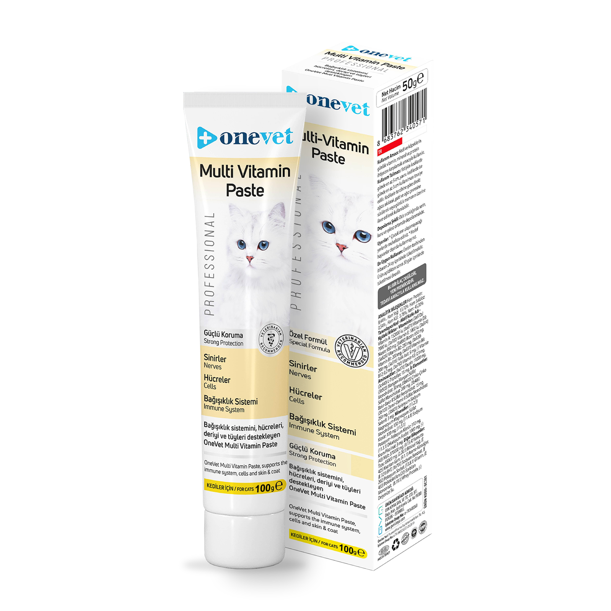 OneVet Multi Vitamin Paste Bağışıklık Destekleyici Kedi Maltı 100 Gr