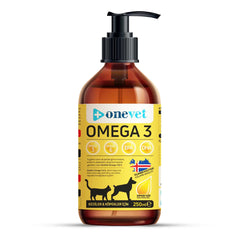 OneVet Omega 3 Kedi ve Köpekler İçin Deri ve Tüy Sağlığı Destekleyici Balık Yağı 250 ml