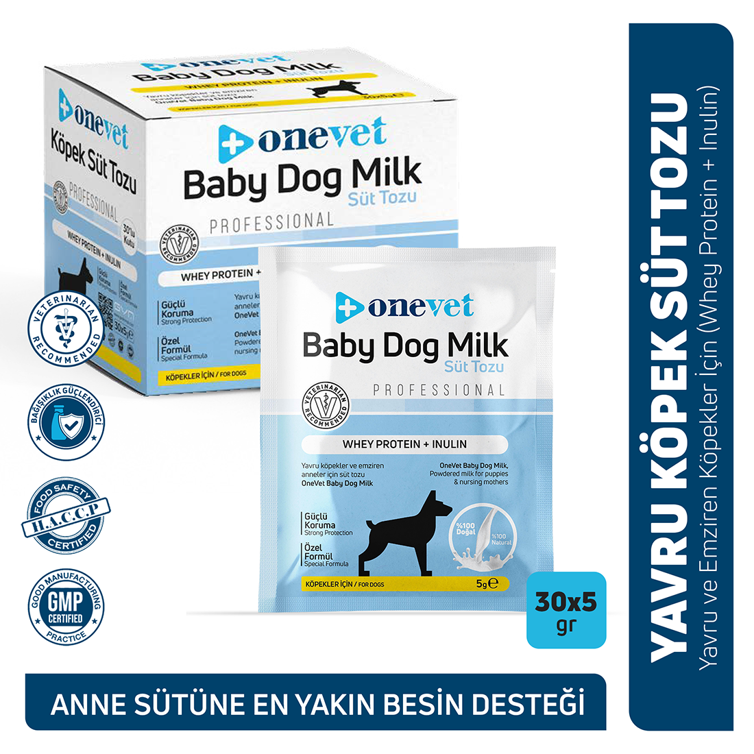 OneVet Sindirim ve Büyüme Destekleyici Yavru Köpek Süt Tozu