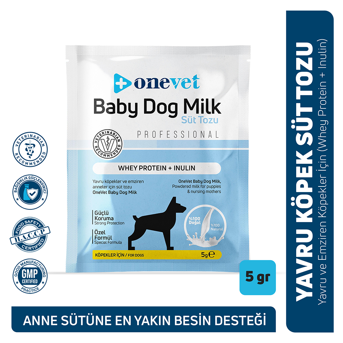 OneVet Sindirim ve Büyüme Destekleyici Yavru Köpek Süt Tozu