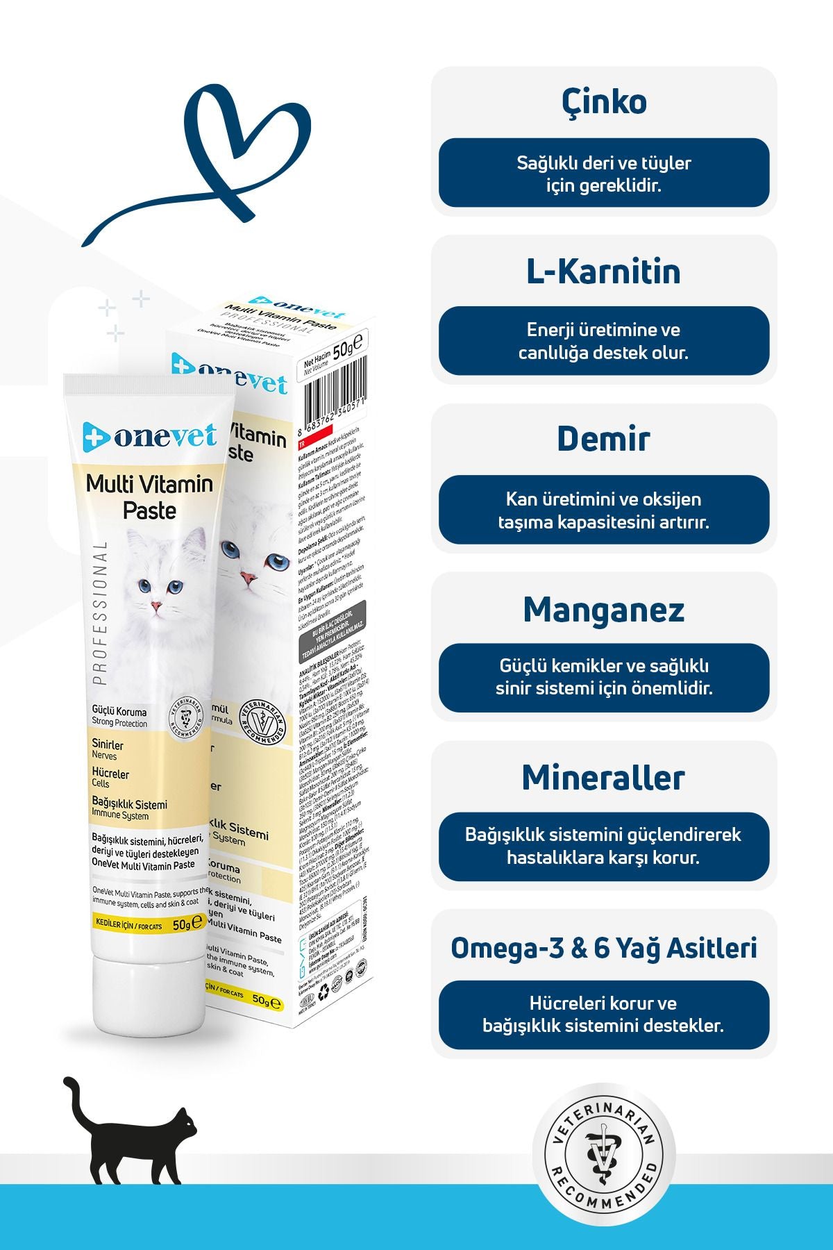 OneVet Multi Vitamin Paste Bağışıklık Destekleyici Kedi Maltı
