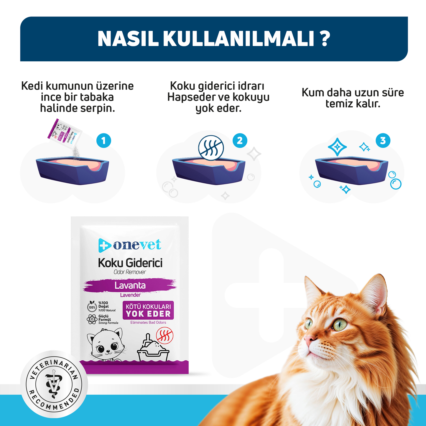 OneVet Kedi Kumu Koku Giderici Saşe