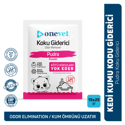 OneVet Kedi Koku Giderici Pudra Koku 25 Gr. 15 Adet OC206B15