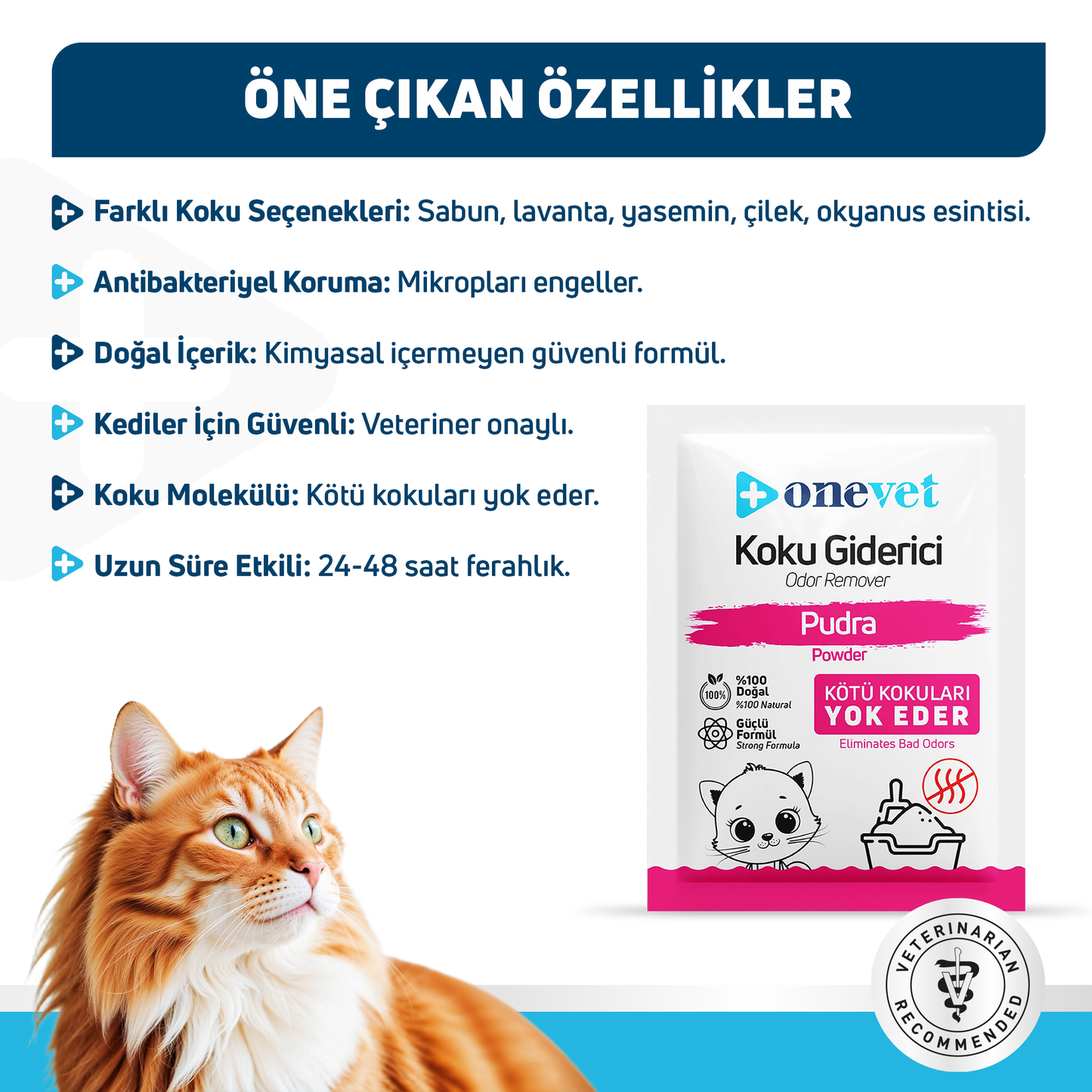 OneVet Kedi Kumu Koku Giderici Saşe