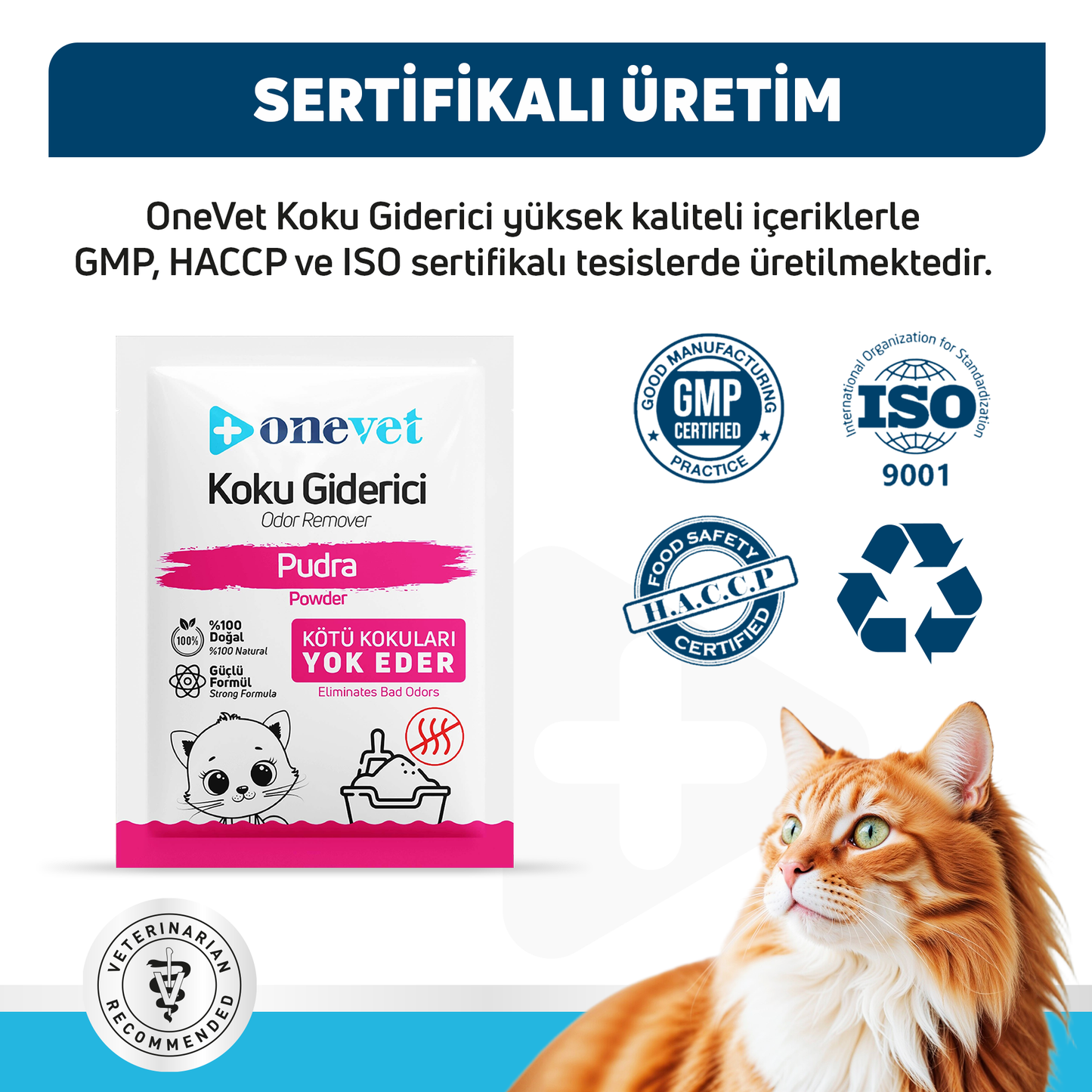 OneVet Kedi Kumu Koku Giderici Saşe