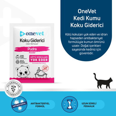 OneVet Kedi Koku Giderici Pudra Koku 25 Gr. 15 Adet OC206B15