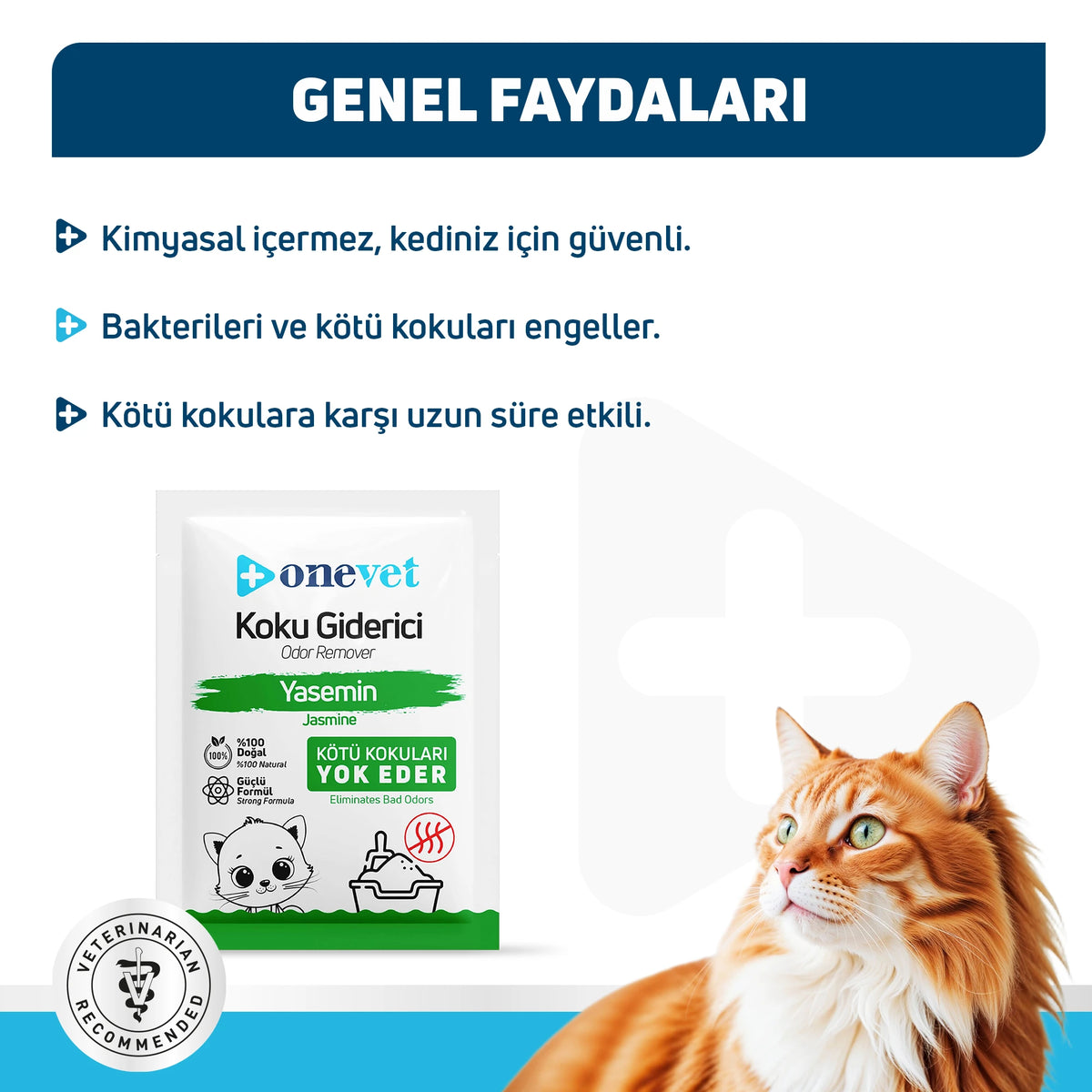 OneVet Kedi Kumu Koku Giderici Yasemin genel faydaları