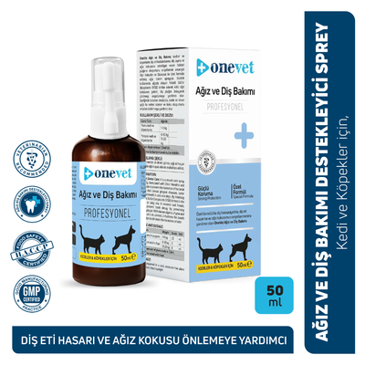 OneVet Kedi ve Köpekler İçin Ağız ve Diş Bakımı Destekleyici Damla 50 ml
