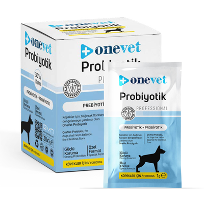 OneVet Probiyotik Şase Köpekler Için Sindirim Ve Bağışıklık Desteği Takviye Vitamini 30x1gr