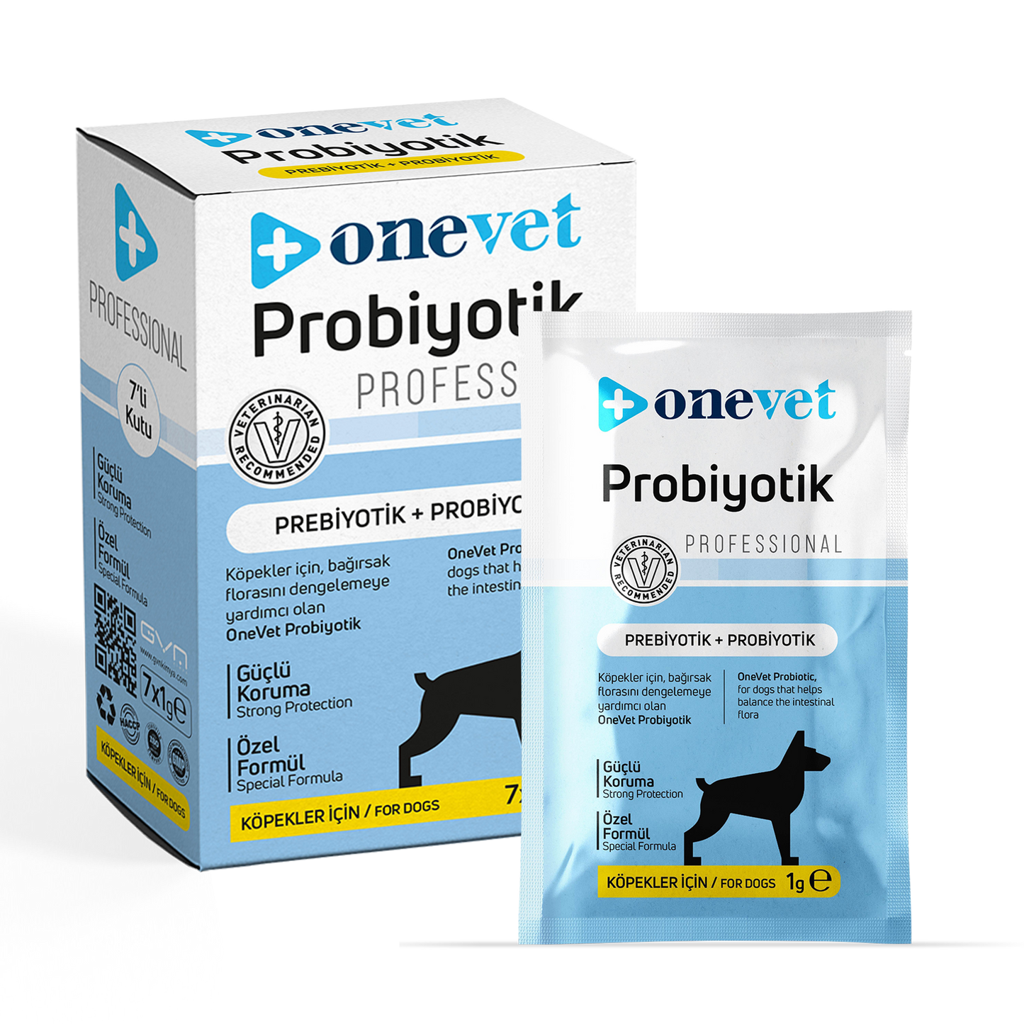 OneVet Probiyotik Şase Köpekler Için Sindirim Ve Bağışıklık Desteği Takviye Vitamini 7x1gr