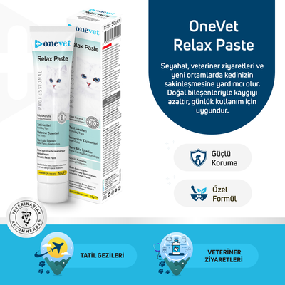 OneVet Relax Paste Macun Stres Ve Anksiyete Azaltıcı Kedi Maltı 50 gr
